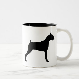 BoxarehundSilhouette Två-Tonad Mugg