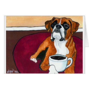 Boxarekaffe lismar hälsningskort