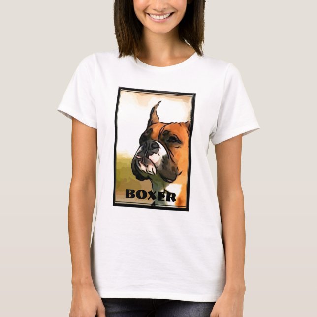 Boxarekvinna t-skjorta t shirt (Framsida)