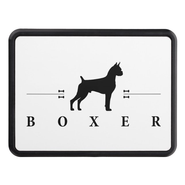 Boxaresilhouette -2- dragkroksskydd (Framsidan)