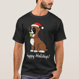 Boxarevalp med Santa hattglad helg T Shirt
