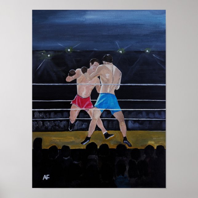 Boxarna Målning av Alfred Fox Poster (Framsidan)