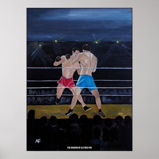 Boxarna Målning av Alfred Fox Poster (Framsidan)