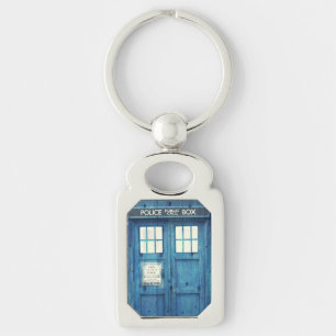 Boxas den offentliga appellen för rektangulärt silverfärgad nyckelring