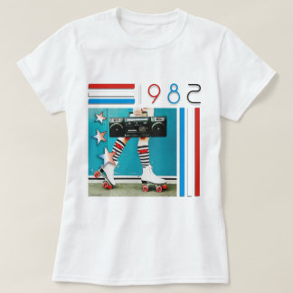 boxas den Retro bang för 80-tal och Tee Shirt