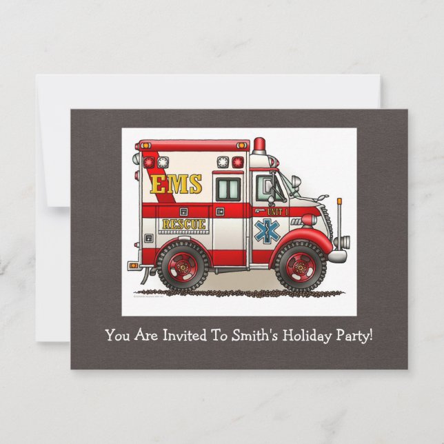 Boxas lastbilambulansen inbjudningar (Framsida)