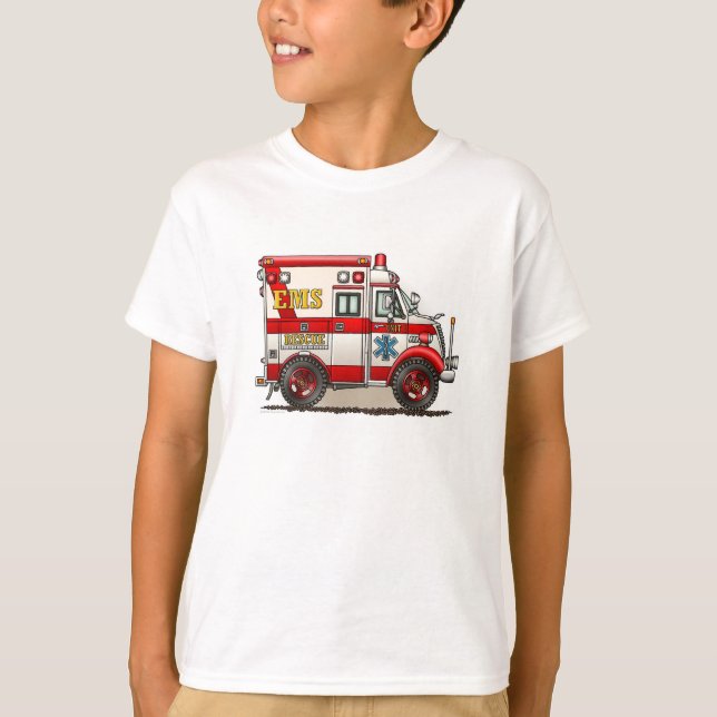 Boxas lastbilambulansen t-shirt (Framsida)