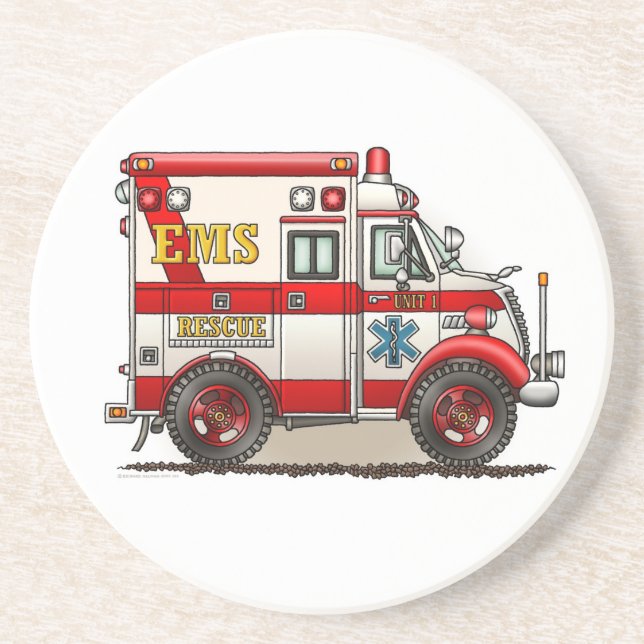 Boxas lastbilambulanskustfartyget underlägg sandsten (Framsidan)