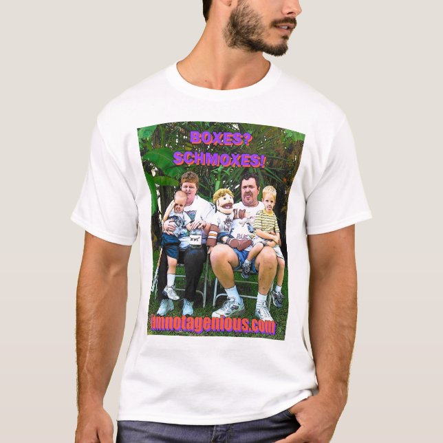 BOXAS? SCHMOXES! Tecknadskjorta Tee Shirt (Framsida)