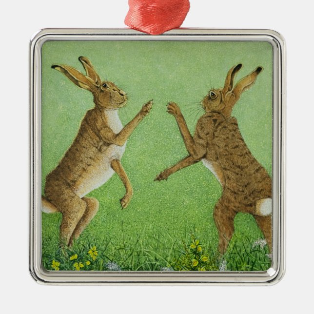 Boxas som är klyftigt julgransprydnad metall (Framsidan)