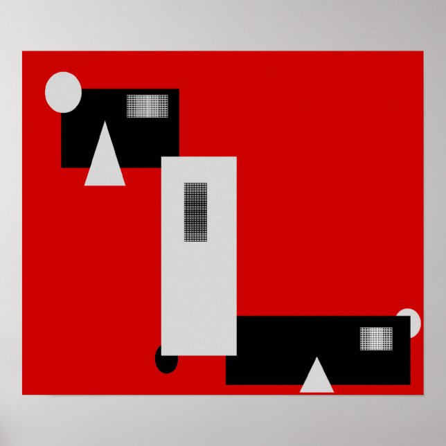 Boxcar Modern Art Poster Skriv ut (Framsidan)