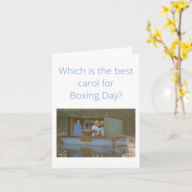 Boxdag - jul kort (Gul blomma)