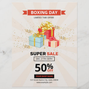 Boxdagsförsäljare Reklamblad