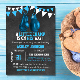 Boxe Boxe Boxing Baby Shower-inbjudningar Inbjudningar