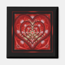 Boxed Heart Design Magnet