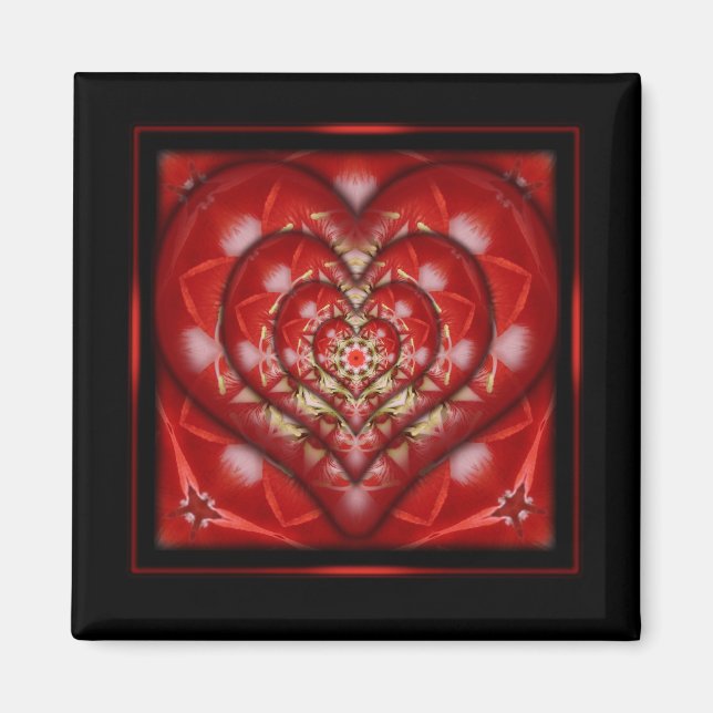 Boxed Heart Design Magnet (Framsidan)