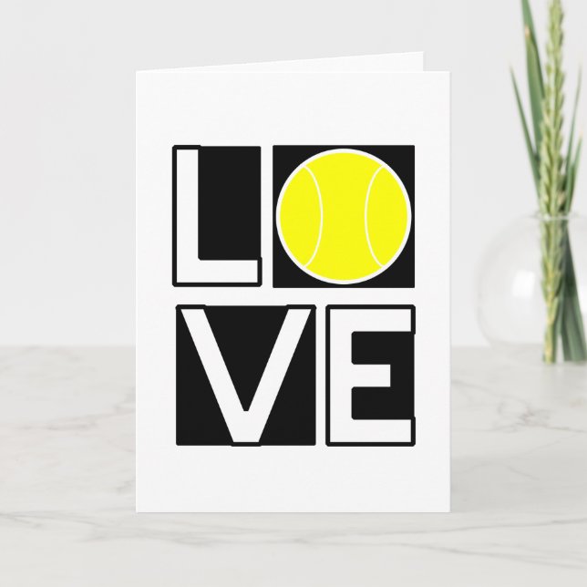 Boxed KÄRLEK Tennis Card Tack Kort (Framsida)