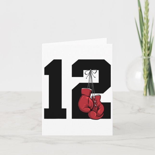 Boxer 12 år Boxing 12:e födelsedag Kort (Framsida)