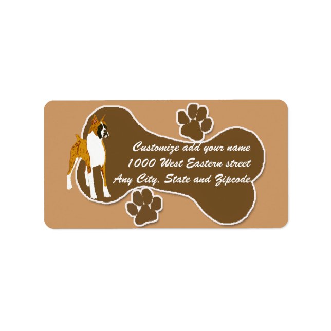 Boxer Adressetikett (Framsidan)