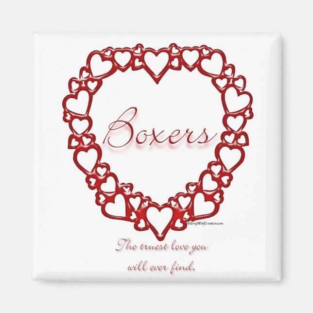 Boxer Äkta kärlek Magnet (Framsidan)