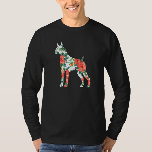 Boxer Aloha Hawaiian Hund T Shirt (Framsida)