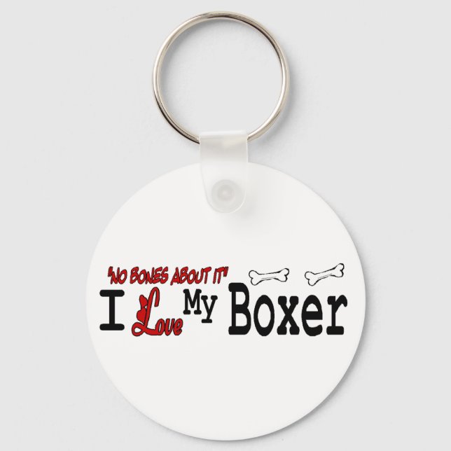 Boxer Älskare Gifts Nyckelring (Framsida)
