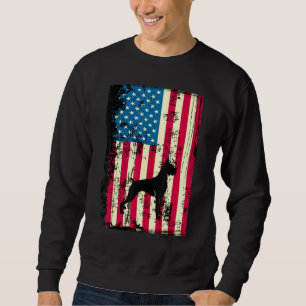 Boxer American Flagga USA Patriotic 4:e juli Lång Ärmad Tröja