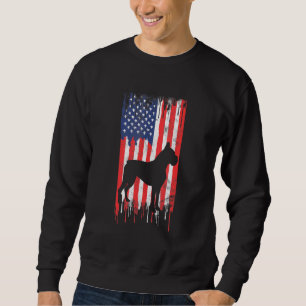 Boxer American USA flagga 4:e juli Patriotic Nove Lång Ärmad Tröja
