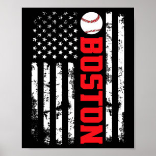Boxer amerikansk flagg skjorta Usa 4 juli hundgåva Poster