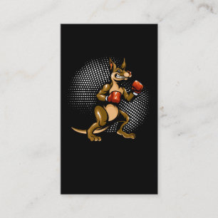 Boxer Animal Roligt Boxing Kangaroo Humor Visitkort