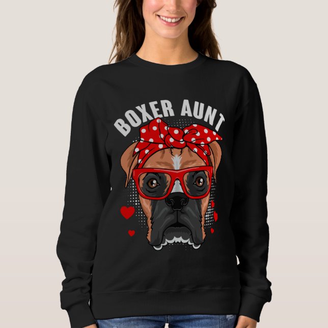 Boxer Aunt Dog  Family Matching Mother s Day Women T Shirt (Framsida)