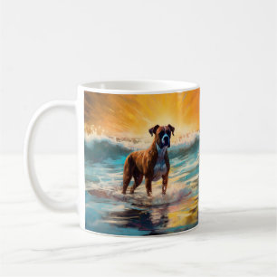 Boxer Beach Surfing Skulptur är inte korrekt, "Pai Kaffemugg