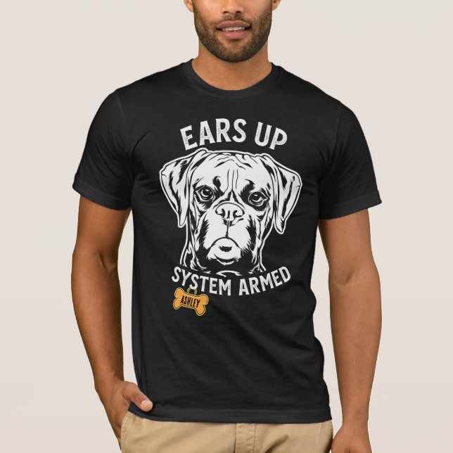 Boxer Big hund Armed T Shirt (Framsida)