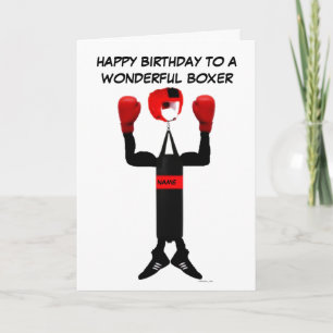 Boxer Birthday Tecknad Kort