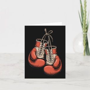 Boxer Boxing American Traditional Tattoo Art Flash Kort