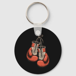 Boxer Boxing American Traditional Tattoo Art Flash Nyckelring