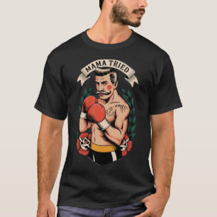 Boxer Boxing American Traditional Tattoo Art Flash T Shirt