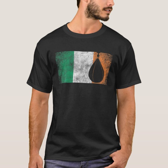 Boxer Boxing Gift St. Patrick's Day Irish Flagga T Shirt (Framsida)
