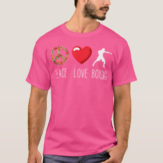 Boxer Boxing Kickboxer Kärlek Peace Boxing Gves Ki T Shirt