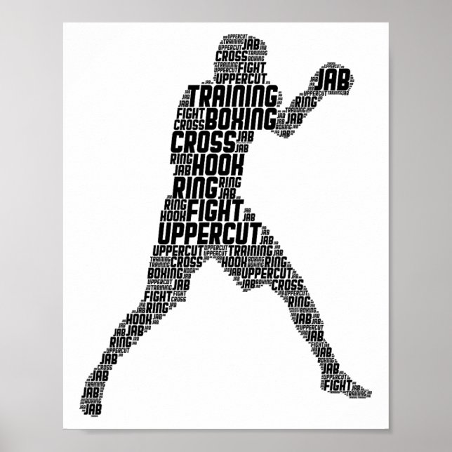 Boxer Boxing Manar Kids Boys Youth Poster (Framsidan)
