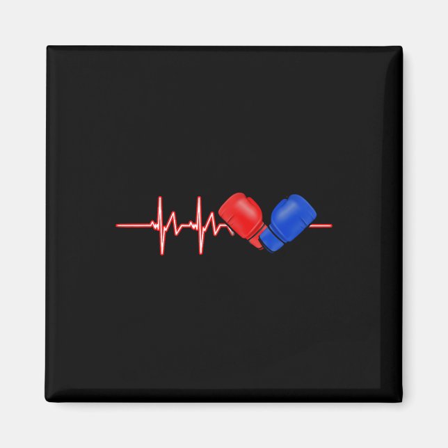 Boxer Boxing Martial Arts Player Martial Arts Hear Magnet (Framsidan)