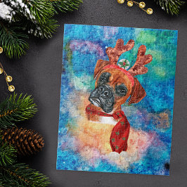Boxer Breed Hund jul Pussel