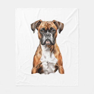 Boxer Buddies Cute Hund design för Loyal Boxer Fleecefilt