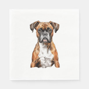 Boxer Buddies Cute Hund design för Loyal Boxer Pappersservett