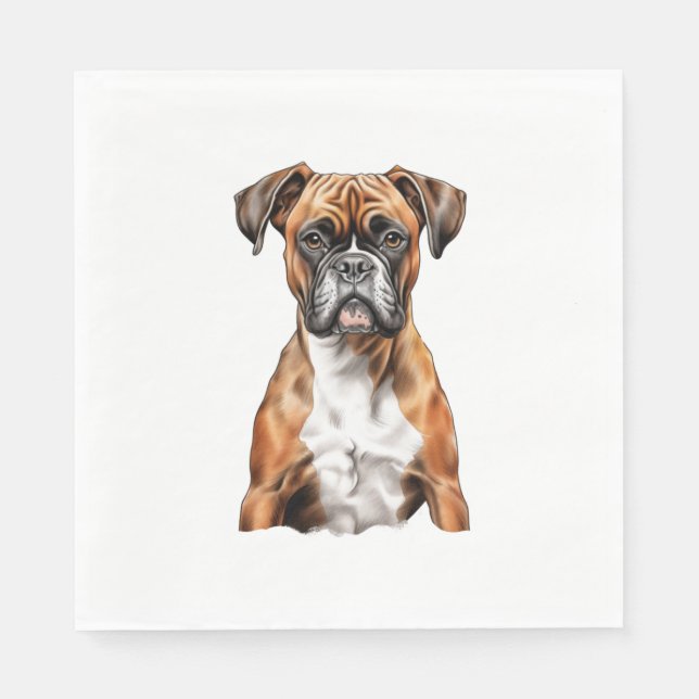 Boxer Buddies Cute Hund design för Loyal Boxer Pappersservett (Framsidan)