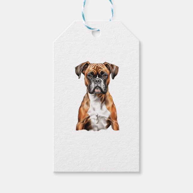 Boxer Buddies Cute Hund design för Loyal Boxer Presentetikett (Framsidan)