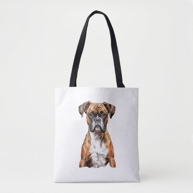 Boxer Buddies Cute Hund design för Loyal Boxer Tygkasse (Framsida)