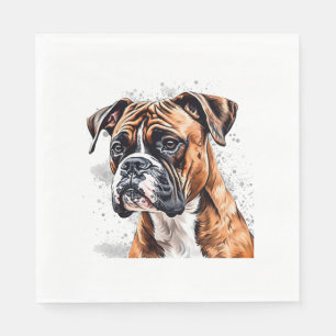 Boxer Buddy Portable Photo Realistic Hund design Pappersservett