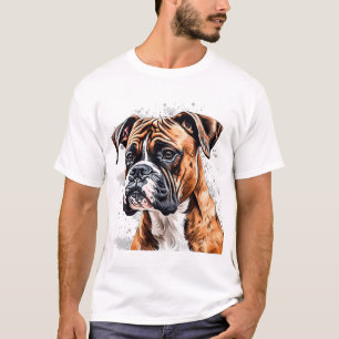 Boxer Buddy Portable Photo Realistic Hund design T Shirt