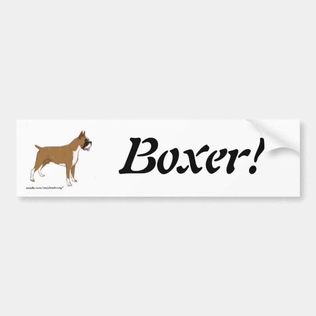 Boxer! Bumper Sticker Bildekal (Framsidan)